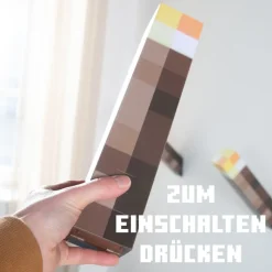 Akku LED Dekoleuchte Fackel MINECRAFT 2-tlg