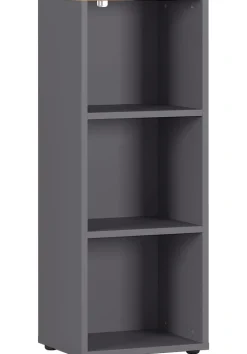 Aktenregal ISORNO 45 x 120 cm Graphitgrau/ Eiche