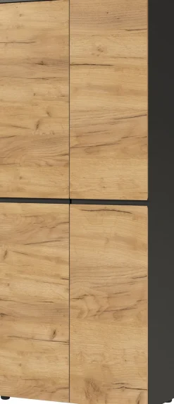 Aktenregal LISSABON 80 x 196 cm Graphit/ Navarra Eiche