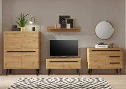 Anbauwand N6 TORGE 4-teilig 361 x 170 cm Eiche Artisan Dekor