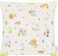 APELT Kissenhülle HÄSCHEN & FRÜHSTÜCKSD. ALL-OVER 40x40cm mehrfarbig