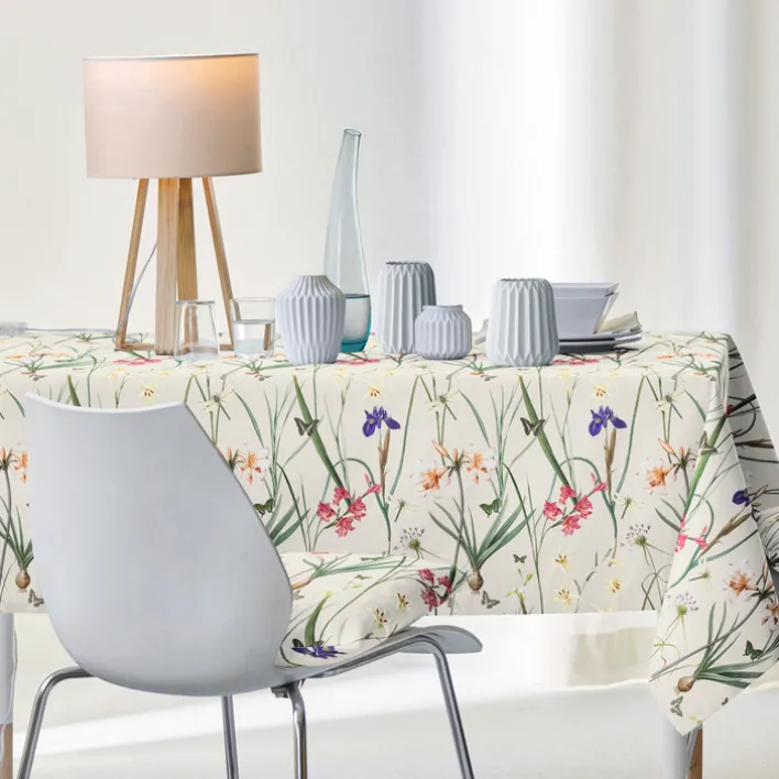 APELT Tischdecke FRÜHJAHRSBLÜTEN-MOTIV 88x88cm mehrfarbig