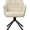 Armlehnstuhl ESTHER beige-braun/schwarz
