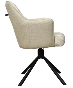 Armlehnstuhl ESTHER beige-braun/schwarz