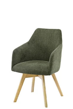 Armlehnstuhl TOFANA grün/Eiche natur