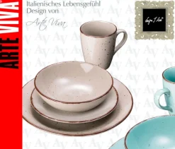 ARTE VIVA Kombiservice NATURLOOK 16-teilig Keramik mehrfarbig