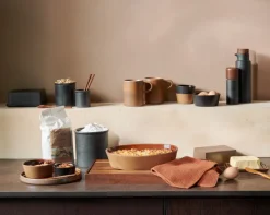 ASA Butterdose KITCHEN ART Porzellan schwarz matt