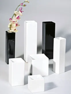 ASA Vase QUADRO 16 cm Keramik weiß