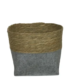 Aufbewahrungskorb Seegras 20 cm grau /braun