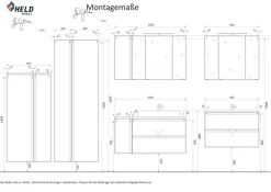 Bad-Hängeschrank GENT weiß/braun 40 cm