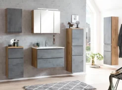 Bad-Midischrank GENT hellgrau/braun 40cm