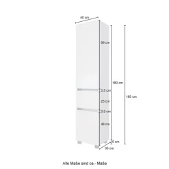 Bad-Seitenschrank BREGENZ grau