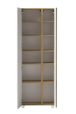 Bad-Seitenschrank GENT weiß/braun 65cm 2-türig