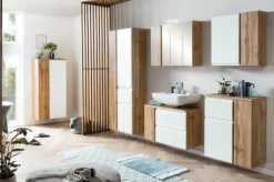 Bad-Seitenschrank GENT weiß/braun 65cm