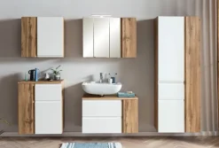 Bad-Seitenschrank GENT weiß/braun 65cm