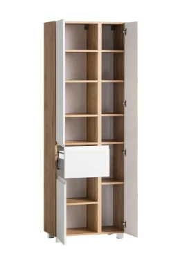 Bad-Seitenschrank GENT weiß/braun 65cm