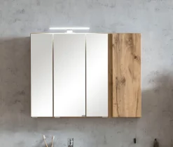 Bad-Spiegelschrank GENT weiß/braun 85cm