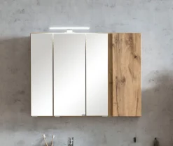 Bad-Spiegelschrank GENT weiß/braun 85cm
