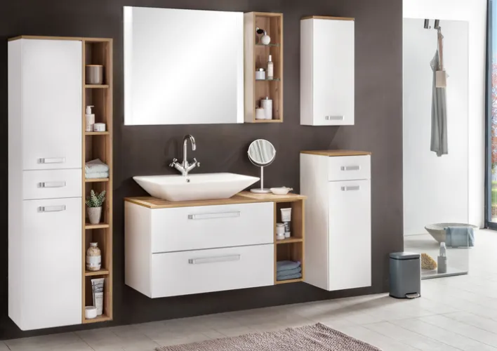 Bad-Unterschrank ALINA braun/weiß