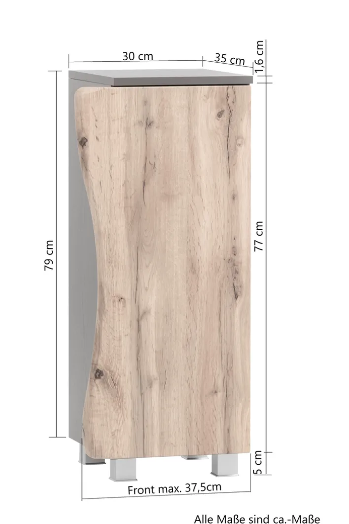 Bad-Unterschrank ANTWERPEN braun 30cm