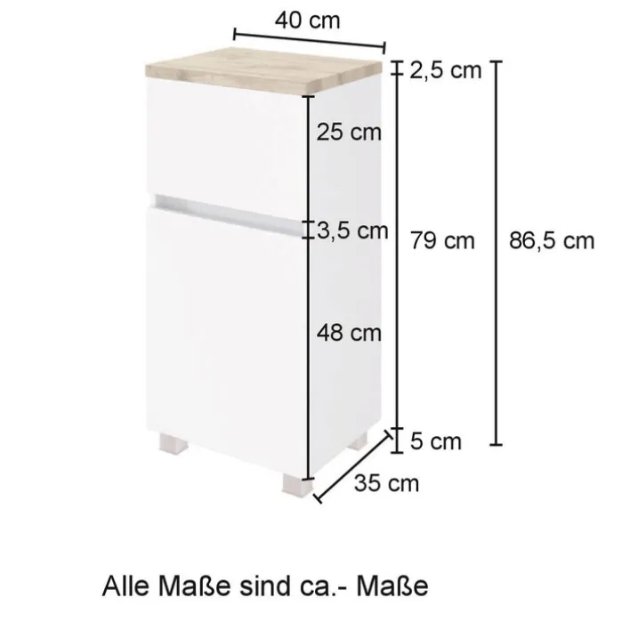 Bad-Unterschrank BREGENZ braun