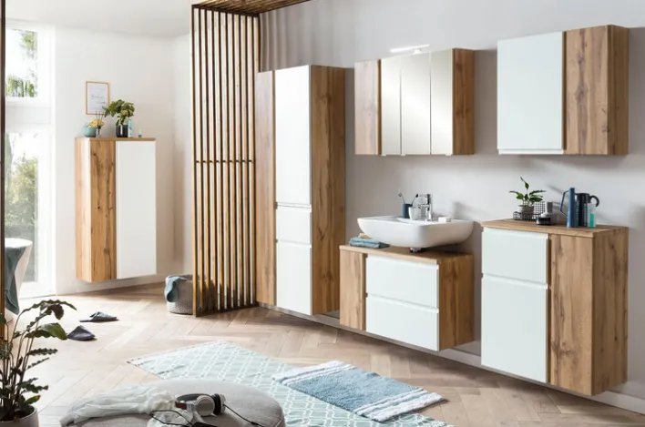 Bad-Unterschrank GENT weiß/braun 65cm