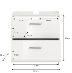 Bad-Waschbeckenunterschrank LOGAN weiß