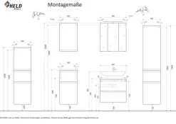 Bad-Waschbeckenunterschrank GENT weiß/braun