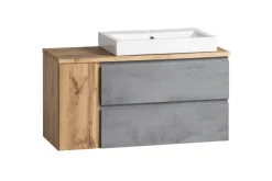 Bad-Waschtisch GENT hellgrau/braun 105cm