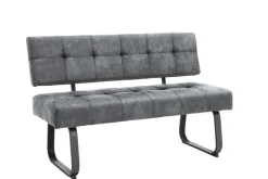 Bank LUISE mit Rückenlehne anthrazit