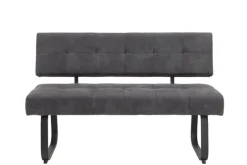 Bank LUISE mit Rückenlehne anthrazit