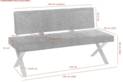 Bank MARION I Teddyoptik anthrazit