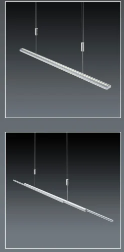 BANKAMP LED Balkenpendel LIGHTLINE II nickelfarbig