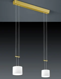 BANKAMP LED Pendellampe GRAZIA 2-flg messingfarbig