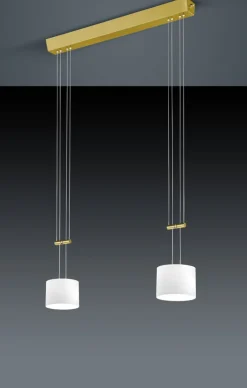 BANKAMP LED Pendellampe GRAZIA 2-flg messingfarbig