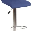 Barhocker AMATI ST-M53-X Edelstahl /Lederlook blau