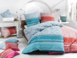 bassetti Satin-Bettwäsche ARONA 135 x 200 cm blau