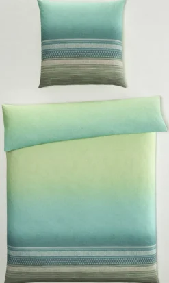 bassetti Satin-Bettwäsche BWSAT NABUCCO V.V1 135 x 200 cm grün