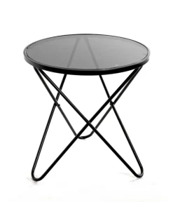 Beistelltisch Ø 54 cm schwarz