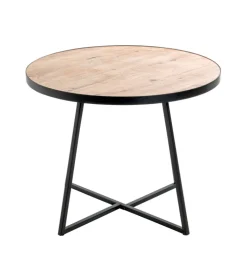 Beistelltisch 60 x 60 cm braun/schwarz