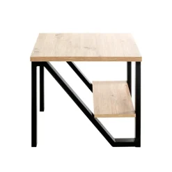 Beistelltisch 55 x 55 cm braun/schwarz