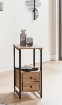 Beistelltisch 30 x 40 cm braun/schwarz