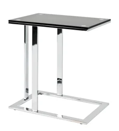 Beistelltisch 54 x 37 cm chromfarbig/schwarz