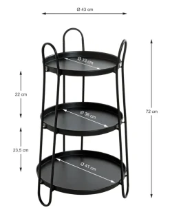 Beistelltisch 43 x 43 cm schwarz