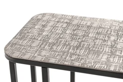 Beistelltisch 46 x 62 cm silberfarbig/schwarz