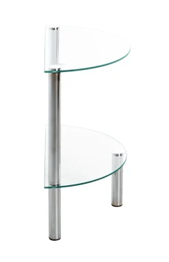 Beistelltisch 45 x 22 x 47 cm Glas Chrom