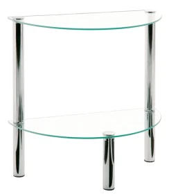 Beistelltisch 45 x 22 x 47 cm Glas Chrom