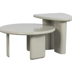 Beistelltisch BEACH 64x51 cm Mangoholz grau