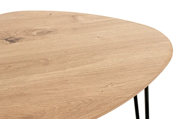 Beistelltisch BERGEN2 Ø 40 cm Eiche-Dekor/schwarz