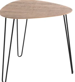 Beistelltisch BOLOGNA1 48 cm schwarz/ Eiche